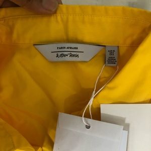& other stories cotton yellow long sleeve shirt
